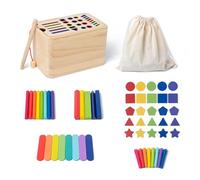 Uonguon Shape Sorter, Educational Toddler Learning Set, Developmental Sensory Play, Interactive Fishing Game, 6.3x4.02x3.94 Inches, Ideal for Nursery, Playroom, Kindergarten, Daycare