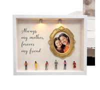 Uonguon Small Museum Kit - Light Up Shadow Box, Vintage Photo Display with Warm LED Illumination, Aesthetic Memory Frame, Desktop Keepsake Box, Glowing Art Showcase for Preserving Cherished Moments