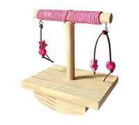 Uonguon Soporte de perca para pájaros, rama resistente, grande de 18 pulgadas con escalera de escalada, madera de roble macizo, exterior de seguridad lijado, de enriquecimiento de cacatúas
