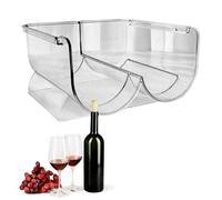 Uonguon Stackable Wine Rack, Countertop Bottle Storage, Practical Vino Organizer, Sturdy Design, (1 To 3 Couplets, White), Perfect For Kitchen Use, Pantry and Cupboard Container