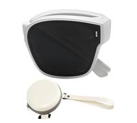 Uonguon Sunglasses Over Glasses, UV Protection Shades, 6.1x5.51x2.28 Inches Foldable Sun Eyewear, Wrap Around Sport Fit, Comfortable Vision, Ideal for Travel, Beach, Biking, Hiking, Men, Women