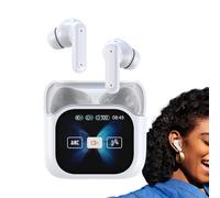 Uonguon Translator Earbuds, Wireless AI Earbuds, Smart Noise Cancelling Earphones, Real Time LED Display Translator, Ideal for Workout, Travel, Business, Workplace, Study, and Vacation
