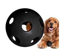 Uonguon Treat Ball - Hollow Rubber Dispenser, Interactive Dog Toy with Internal Jingle Bell, Chew Resistant Feeder, Pet Puzzle Ball, Boredom Buster Toy for Small Medium and Large Breeds