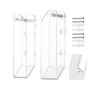 Uonguon Under Desk Laptop Holder - Organizador universal de acrílico transparente antiarañazos, soporte de pared y escritorio, almacenamiento versátil para teclados, tabletas y accesorios, ahorro de