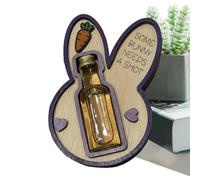 Uonguon Wine Rack - Cute Aesthetic Easter Rabbit Wine Rack, Whimsical Animal Bottle Stand with Detailed Hand-Painted Finish, Sturdy Countertop Base, Small Decorative Sculpture for Home Desk