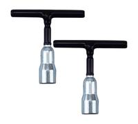 Uonguon Wing Nut Driver, Wing Tightening Hand Tool, 2 piezas T-Handle Steel Wrench Set, Sturdy Manual Fastening Kit for C-Hook Bolts, Screw Hooks, Mechanical Work, Assembly, Maintenance Use