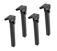 Uonlytech 1 Juego Base De Mesa Plegable Patas De Muebles Plegables Patas De Sofá Resistentes Y Autoblocantes Almohadillas para Patas De Mesa Ajustables Encimera Pie Planchar Black 4 Piezas