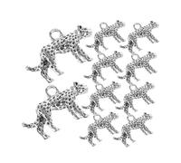 Uonlytech 1 Juego Colgante De Leopardo 3d Encantos De Animales Antiguos Baratijas Llave Hola Hechizas Joyas Colgantes Decoraciones Colgante De Bricolaje Aleación Plata 10 Piezas