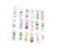 Uonlytech 1 Juego Marcapáginas Magnéticos De Cartón De Plantas Suculentas De Accesorios De Papelería Portátiles Para Estudiantes Diseño Aleatorio 30 Piezas