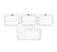 Uonlytech 1 Juego Plantilla De Sobres De Plástico para DIY Herramienta De Elaboración De Tarjetas De Felicitación Plantillas Multifuncionales para Manualidades Y Caligrafía 4 Piezas
