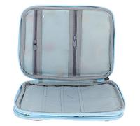 Uonlytech 1 Pieza bolsa de almacenamiento de agujas bolsa de accesorios de tejer aguja de ganchillo manos bolsa de almacenamiento de gancho de ganchillo estuche para accesorios de tejer Azul