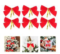 Uonlytech 10 Cintas de Terciopelo Rojo para Adornos Navideños, 5 Cm, Ideales para Árbol de Navidad y Clips en Boutique