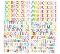 Uonlytech 10 hojas Pegatinas Letras Colores Adhesivas Impermeables Decorativas Alfabeto y Números para Buzón Puerta Ventana Manualidades