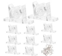 Uonlytech 10 Juegos de Pestillos para Puertas de Gabinetes y Frentes de Cajón, Clips de Plástico Tornillos para Conexión Firme y Apertura Fácil en Cocina y Oficina