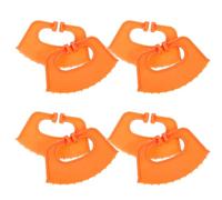 Uonlytech 10 Piezas Anillos Nasales para Destete de Terneros de Plástico Naranja, Pinzas Nasales para Ganado, Accesorio Agrícola para Manejo de Ganado en Granja