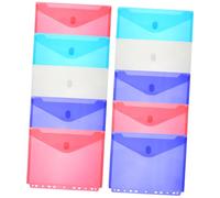 Uonlytech 10 piezas Bolsas de Almacenamiento de Transparentes de Carpetas de Oficina con Botón Organizadores de Archivos de PP para Recibos y Vales