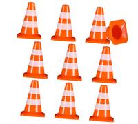 Uonlytech 10 Piezas Conos de Tráfico Miniatura para Educación Infantil Juguetes de Señalización Vial Modelos para Mesa de Arena y Enseñanza Vial