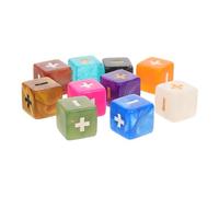 Uonlytech 10 Piezas Dados Matemáticos Plásticos Educativos para Dados Cognitivos de Signos Aritméticos de Aprendizaje para Enseñar Suma y Resta Color Aleatorio Color Aleatorio