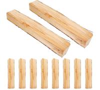 Uonlytech 10 Piezas de Troncos Partidos Reales para Chimenea, Leña Falsa Decorativa de Madera Auténtica, Adecuado para Decoración Interior y Fiestas Ambiente Acogedor