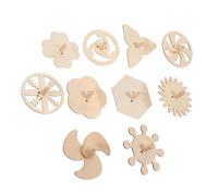 Uonlytech 10 Piezas Peonzas de Madera DIY Sin Pintar Juguetes Artesanales para Desarrollo Habilidades Coordinación Mano-Ojo Fiesta y Actividades Infantiles