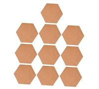 Uonlytech 10 Piezas Tablero de Corcho Hexagonal Autoadhesivo de Tablero de Mensajes Notas y Fotos para Decoración Casa y Oficina Superficies