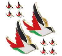 Uonlytech 10 Pines Bandera de Palestina Aleación de Zinc, Bordes Suaves y Diseño Distintivo, Ideales para Chaquetas y Trajes en Reuniones Recuerdo de Viaje