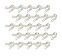 Uonlytech 100 Abrazaderas de Tornillo Tipo R de 10 MM Clips de Gestión de Cables de Aleación de Aluminio Sujetacables para Cables Eléctricos y Luces de Cuerda 100 Piezas para Uso