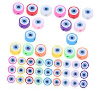 Uonlytech 100 piezas Abalorios de Arcilla con Ojo Redondos para Fabricación de Joyas DIY Accesorios para Pulseras Collares y Aretes