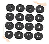 Uonlytech 100 Piezas Botones de Resina Negros de Diseño Clásico de Cuatro Accesorios para Costura y Manualidades para Ropa y Proyectos Diy