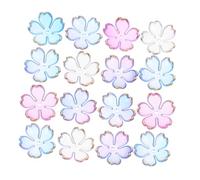 Uonlytech 100 Piezas Cuentas Acrílicas Espaciadoras Mini Flor de Charms para Bisutería Pulseras Collares y Pendientes Azul Degradado con Dorado para Creación de Joyería Diy