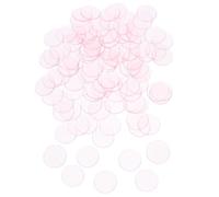 Uonlytech 100 Piezas Fichas de Bingo Pequeñas Translúcidas 19mm de ABS | Contar, Sumar y Restar, Formato Redondo sin Rebabas, Color Rosa, para Clasificar y Juego