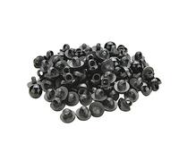 Uonlytech 100 piezas Ojos de Muñeca Negros para Manualidades y Costura Botones Redondos para Proyectos DIY y Scrapbooking