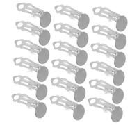Uonlytech 100piezas Bases para Pendientes De Clip Redondas Materiales para Hacer Joyas De Oreja Sin Perforar Accesorios para Pendientes De Mujer DIY Fáciles De Usar y Ligeros