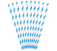 Uonlytech 100piezas Palitos de Algodón de Azúcar de Papel Rayado Azul y Blanco para Máquinas Automáticas Comerciales Accesorios para Bodas Fiestas Cumpleaños y Festivales