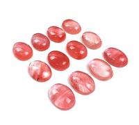 Uonlytech 10piezas Accesorios De Piedra Ovalados Unidades De Roja Parches Para Joyería Suministros Para Diy