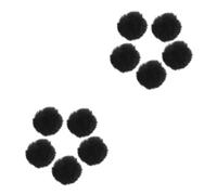 Uonlytech 10piezas Cubierta De Micrófono Lavalier Parabrisas Anti-viento Para Grabación Al Aire Protector De Micrófono Color Negro Compatible y Lavalier