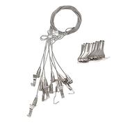 Uonlytech 10piezas Kit Colgador Ajustable para Cuadros con Cables De Acero Inoxidable y Gancho para Espejos Capacidad Unidades con Alambre y Gancho para Exhibiciones y Galerías