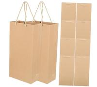 Uonlytech 10piezas Obsequio para Vino Tinto Bolsas de Papel Kraft para Envolver Botellas de Vino para Celebraciones y Eventos Especiales