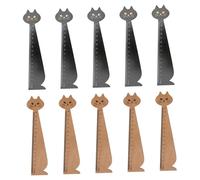 Uonlytech 10piezas Regla para Dibujar Gatos De Madera Retro Herramienta De Aprendizaje De Escritura Mano Regla De Dibujos La Escuela