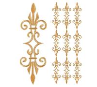 Uonlytech 10piezas Uds Parche Bordado Termoadhesivo Flores Metálicas para Vestuario de Ópera Teatro y Manualidades DIY Dorado