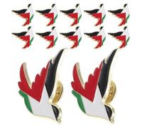 Uonlytech 12 Broches de Bandera Palestina, Broche Esmaltado Antidesvanecimiento para Sombreros, Chaquetas y Camisas, Accesorio de Identidad Cultural y Recuerdo de Viaje