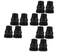 Uonlytech 12 Piezas De Almohadillas Para Muletas Puntas De Bastones De Senderismo Puntas De Goma Para Bastones De Trekking Muletas Antideslizantes Punta De Pie Almohadilla Anti-Pie