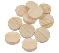 Uonlytech 12 Piezas Disco Redondo de Madera de Pino para Manualidades Diy sin Terminar Superficie Lisa y Base Estable, Adecuado para Escritura y Decoración en Casa