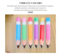 Uonlytech 12 Piezas Inflatable School Pencil Decorations Jumbo PVC Blow Up Balloons For Classroom And Graduation Events Bright Multi-color Back To School Party Supplies