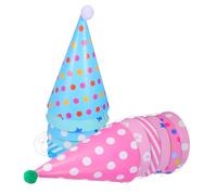 Uonlytech 12 Piezas Sombreros de Cono para Cumpleaños Infantil con Pompones de Fieltro Gorras de Papel Coloridas para Fiesta y Decoración de Celebraciones Aptos para Niñas
