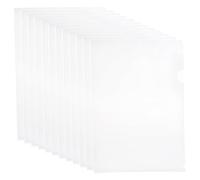 Uonlytech 12 piezas Unidades Carpeta Transparente Plástico Resistente Funda Documental Ligera para Oficina Escuela Protección Archivos Organizador
