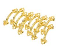 Uonlytech 12 Tiradores Dorados Vintage para Cajones Pequeños, Mini Tiradores Retro de Metal Duradero para Armarios y Joyeros, Herrajes Decorativos para Cajas y Muebles, Accesorios