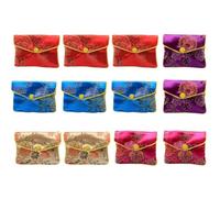 Uonlytech 12piezas Bolsitas de Brocada Estilo Chino para Joyería Bolsos de Fiesta y Ceremonia Bolsa Boda Pequeña para Collares Pendientes Varios estilos