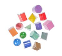 Uonlytech 15 Piezas Modelo De Geometría Bloques De Atributos Suministros Preescolares Manipulativos De Posicional Geométrico Contando Bloques Formas Conectando Cubos Papel