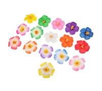 Uonlytech 17 piezas Flores Artificiales Hibisco Hawaiano Decorativas para Fiesta Tropical Playa Accesorio Floral Realista para Bodas Cumpleaños DIY